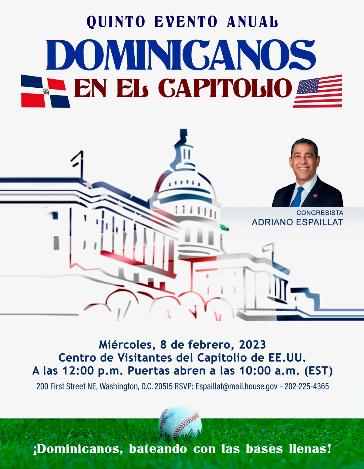 Congresista de EE.UU. Adriano Espaillat encabezará encuentro anual ‘Dominicanos en el Capitolio’, una celebración de la cultura y la herencia dominicanas.